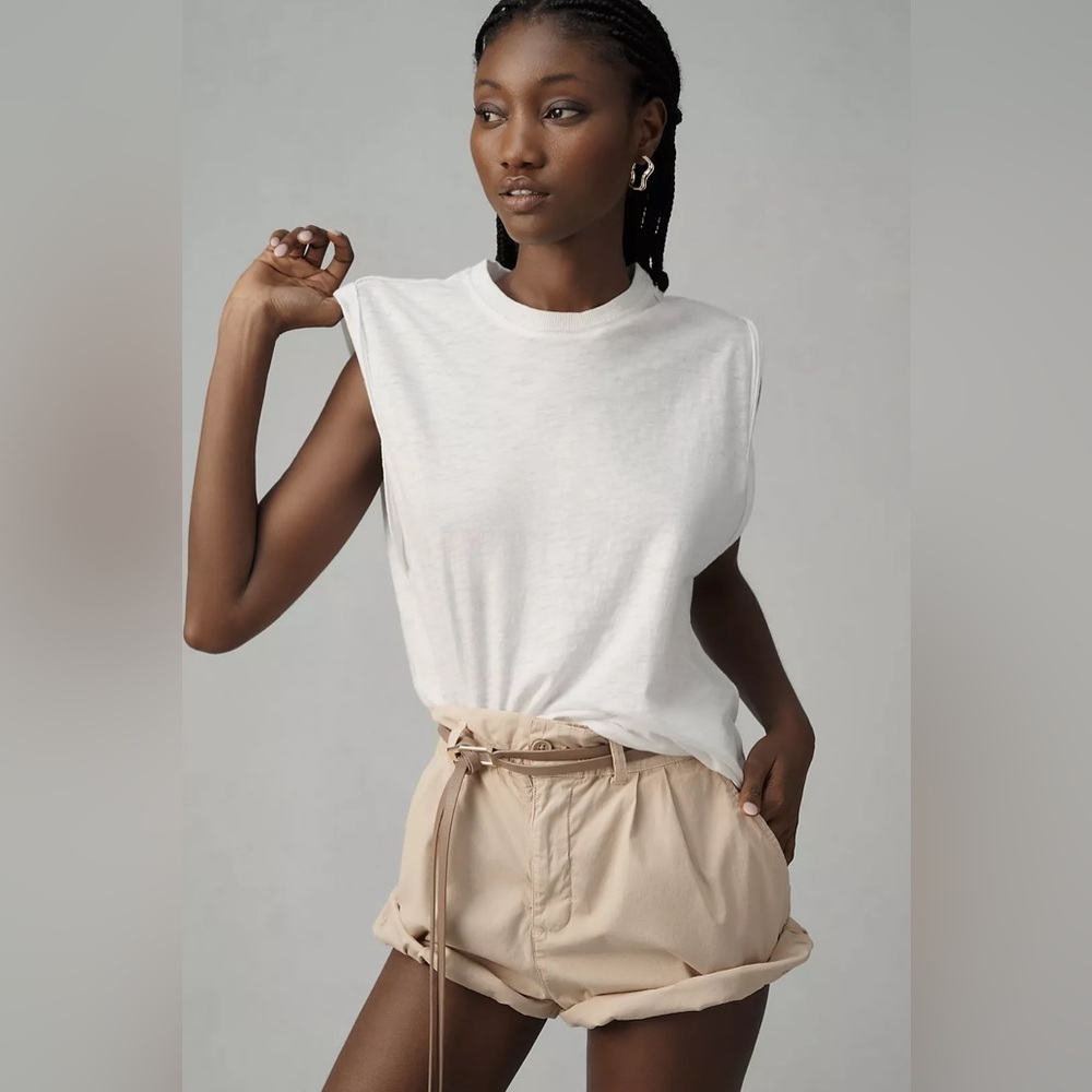 Pilcro by Anthropologie The Vinnie cotton  Sleeve Tank